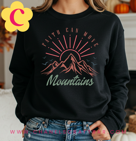 Faith Can Move Mountains Crewneck