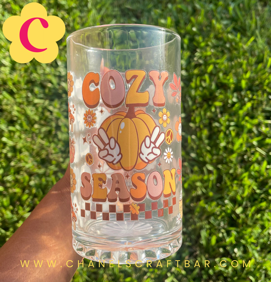 Cozy Season Glass Mug