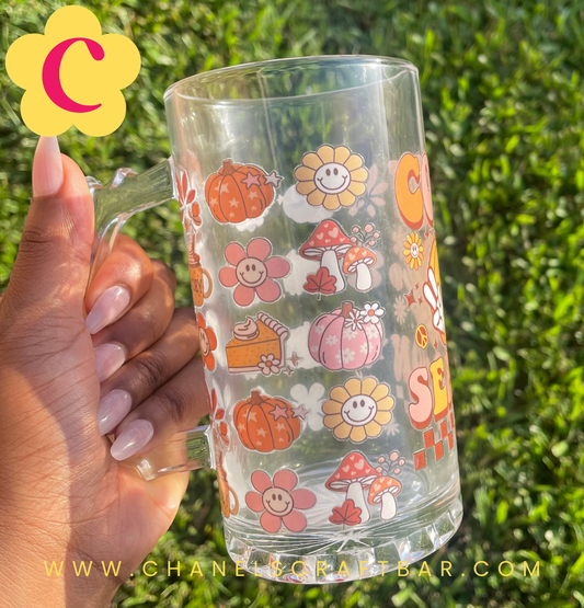 Cozy Season Glass Mug