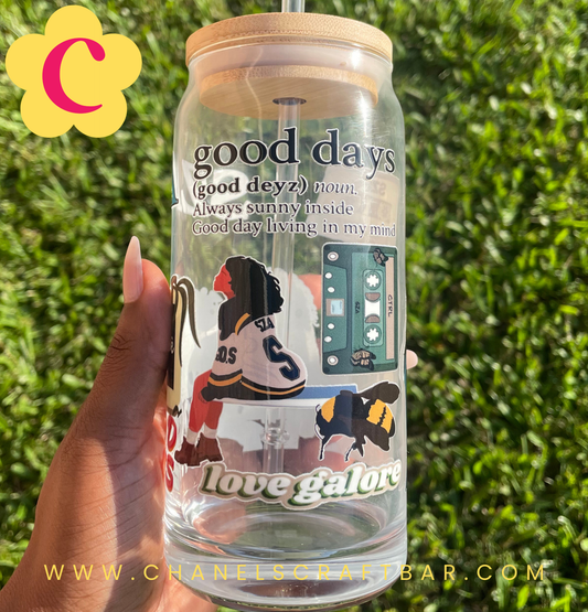 Sza 20oz Glass Cup With Bamboo Lid + Straw