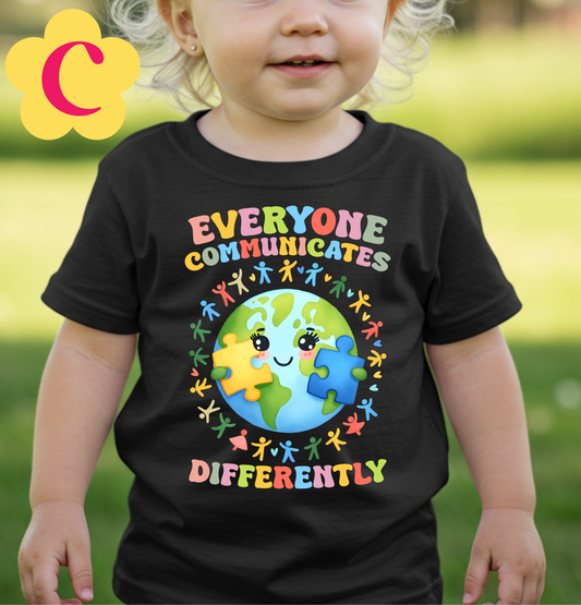 Everyone Communicates Differently Kids Shirt